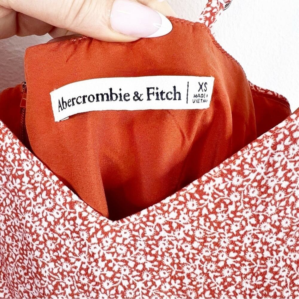 Abercrombie & Fitch Women‎ Floral Mini Slipdress XS Orange - Picture 6 of 7